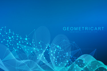 Geometric abstract background with connected line vector