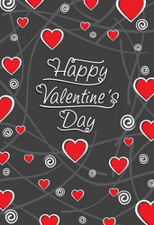 Happy valentine day greeting card design vector