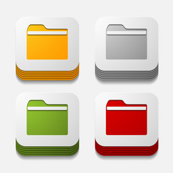 square button folder vector image