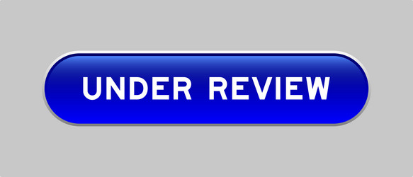blue color capsule shape button with word under vector image