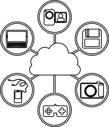 database hosting icon stock vector image