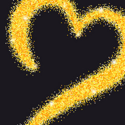 greeting card with hand-drawn heart and palce vector image