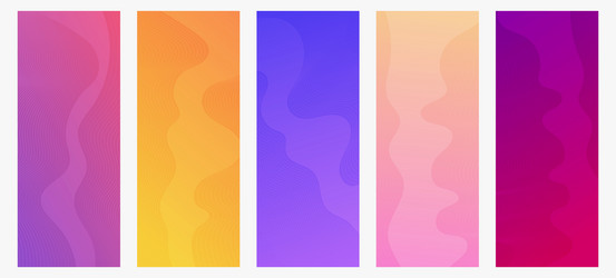 Modern colorful gradient background with wave vector