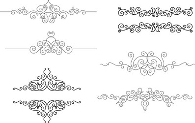 monograms and frames in vignette style vector image