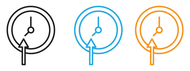 precise timing icon for time management schedule vector image