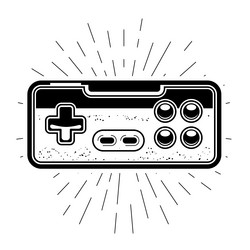 retro square two-hand game controller old console vector image