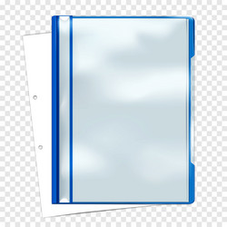 Closed clear front plastic file folder with white vector