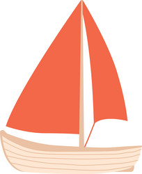 cute baby toy sailboat vector image
