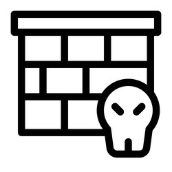 firewall a security system to prevent virus vector image