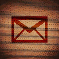 mail envelope flat modern web button and space vector image
