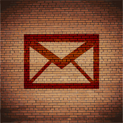 Mail envelope flat modern web button and space vector