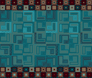 set of seamless geometric square patterns vector image
