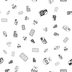set video graphic card web camera and keyboard vector image