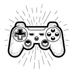 two-hand game controller console joystick vector image