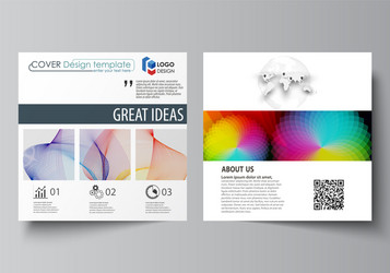 business templates for square brochure flyer vector