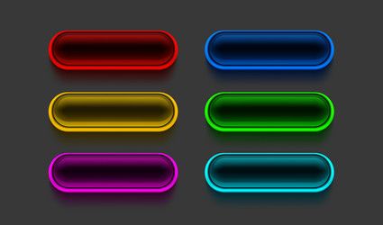 collection of colored buttons frame label event vector image