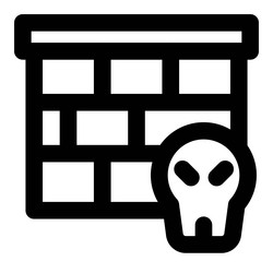firewall a security system to prevent virus vector image
