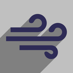 flat with shadow icon and mobile application wind vector image