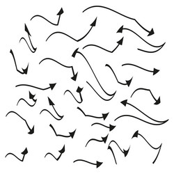 random scattered arrows directional pointer set vector image