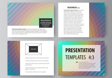 set of business templates for presentation slides vector image