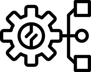 tech linear style icon design vector image