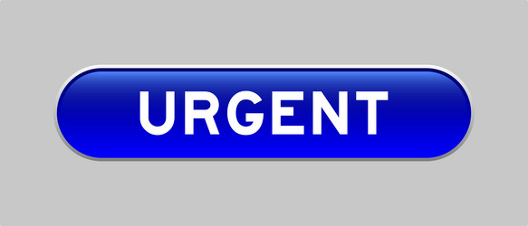 blue color capsule shape button with word urgent vector image