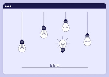 Concept of idea with lightbulb sharing business vector