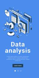 data analysis auditing statistics research vector image