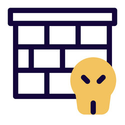 firewall a security system to prevent virus vector image
