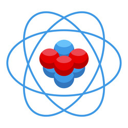 atom particles rotating around nucleus icon vector image