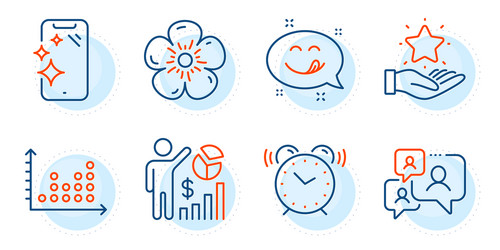 dot plot loyalty program and smartphone clean vector image