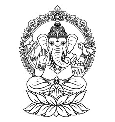 Ganesha - Hindu God of Wisdom Vector Image