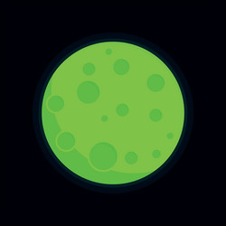 globe planet green crater texture map view space vector image
