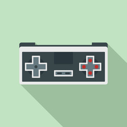 retro game controller icon flat style vector image
