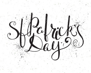 st patricks day lettering vector