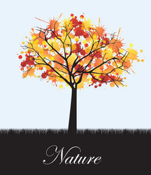 tree and grass background in signal nature vector image