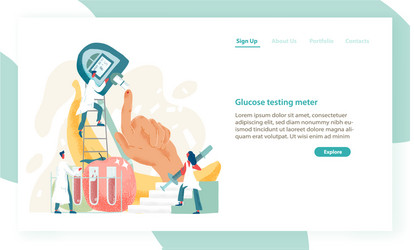 Diabetes mellitus care banner Royalty Free Vector Image
