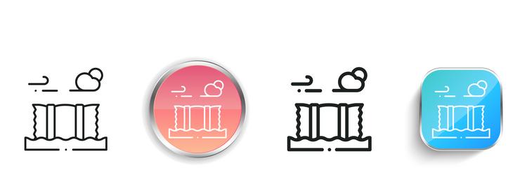 bale icon thin linear regular and button style vector image