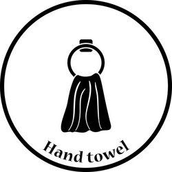 Wet hand towel isolated cartoon Royalty Free Vector Image
