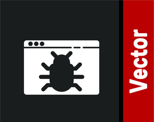 white system bug concept icon isolated on black vector image
