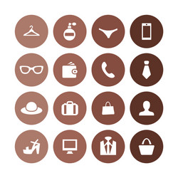accessories icons universal set for web and ui vector image