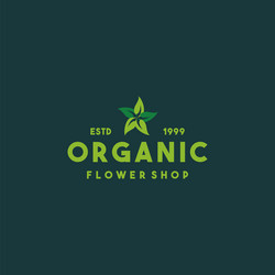 creative flower shop logo design Vector Image
