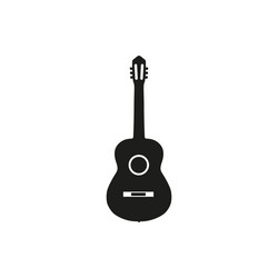 Simple Acoustic Guitar Icon Vector Image