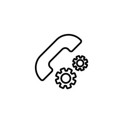 web icon setting up call phone configuration vector image