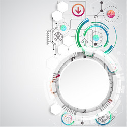 abstract background with various technological vector image