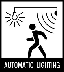 black and white walking man with motion sensor vector image