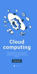 Cloud computing data center technology network vector