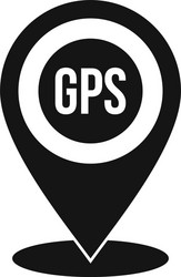 gps guide point icon simple style vector