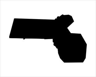 us state map massachusetts outline symbol Vector Image