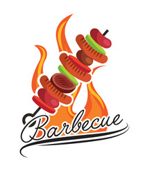 Grill fish design for barbecue Royalty Free Vector Image